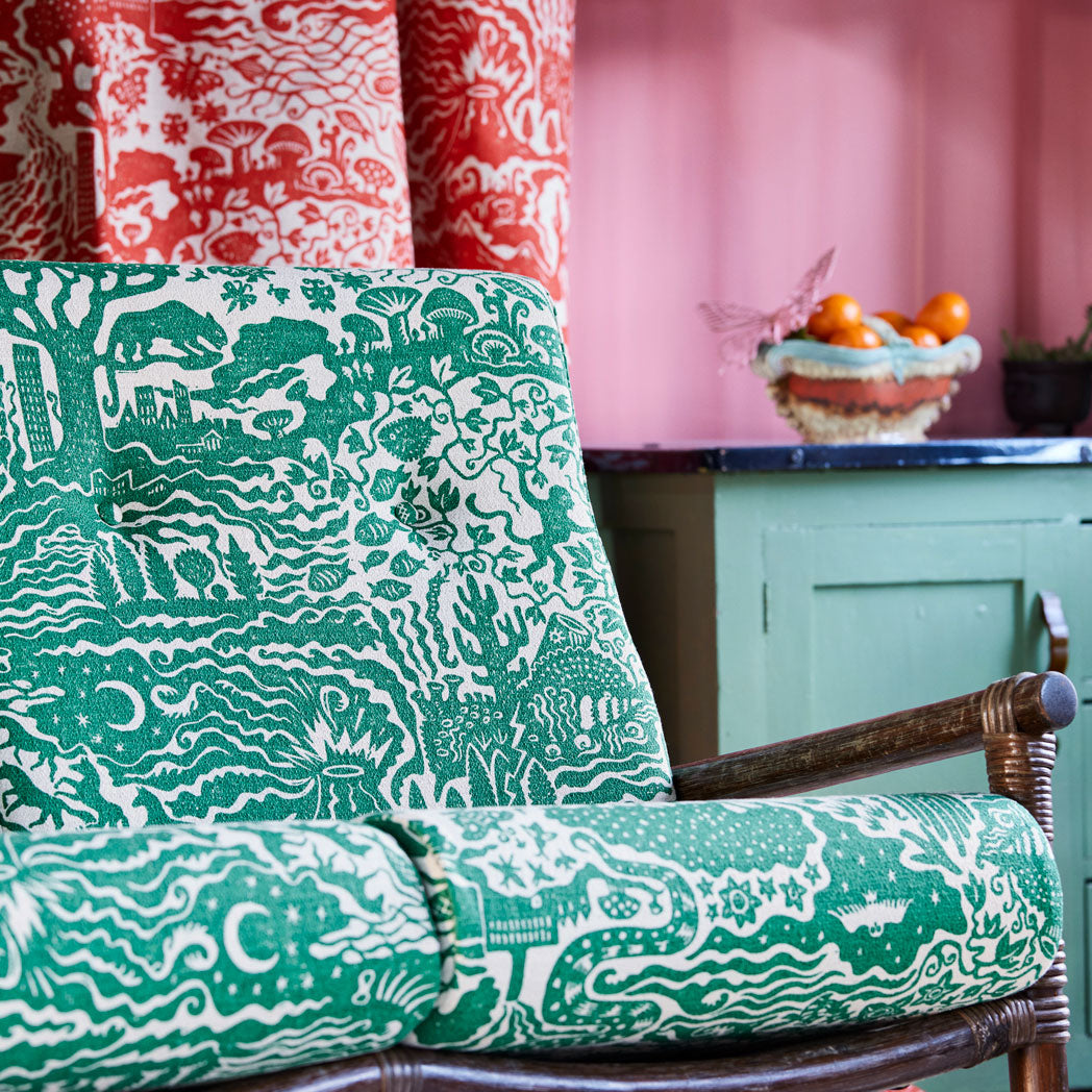 All Tomorrow's Futures Fabric - Seaweed Green