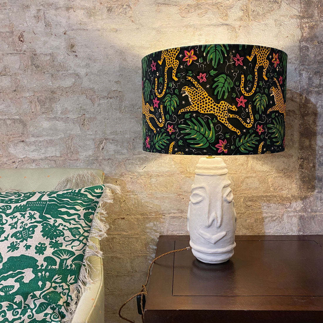 How the Leopard got his Spots lampshade on lamp base by Kinkatou