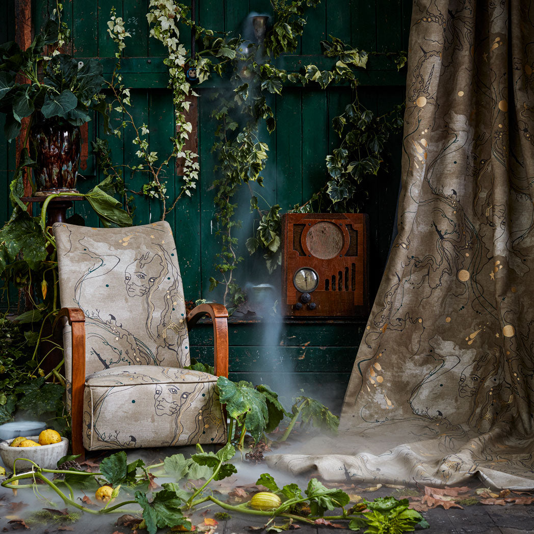 Metamorphosis linen union fabric for upholstery and curtains