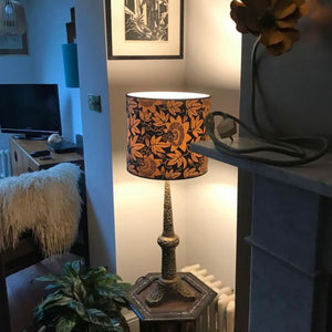 Black and Gold Passion Flower Lampshade