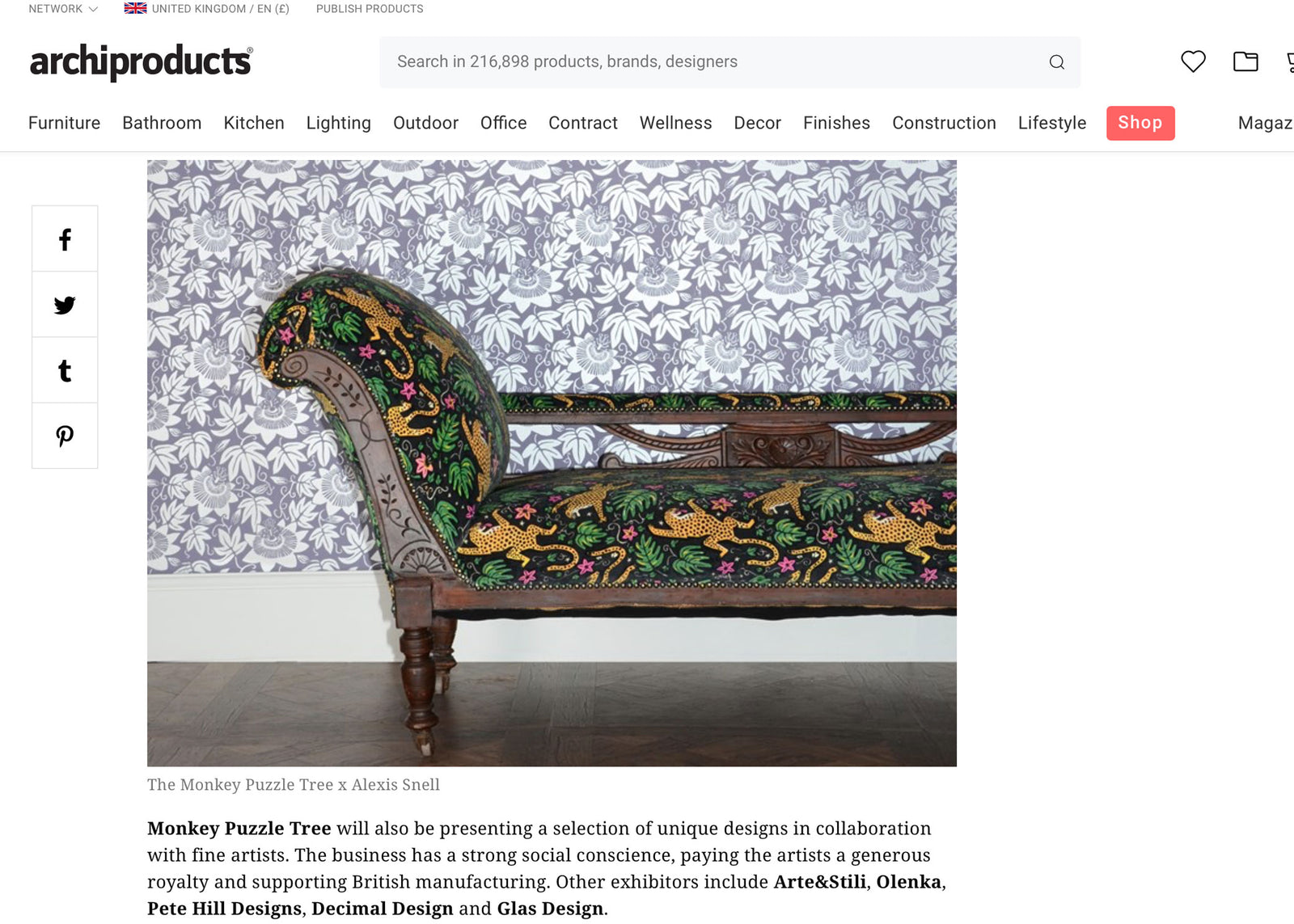 Archiproducts features The Monkey Puzzle Tree