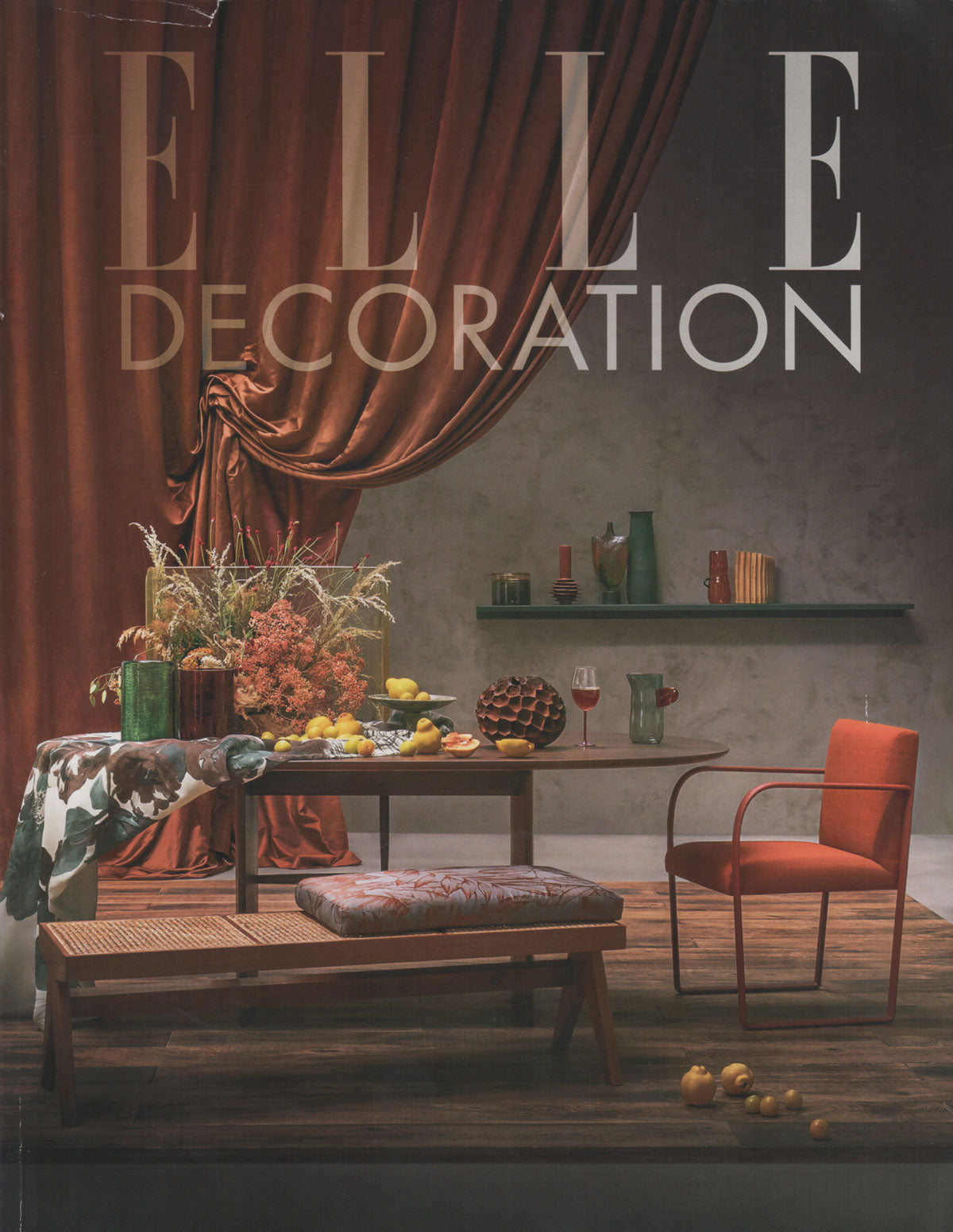 Elle Decoration October 2019 featuring fabrics by The Monkey Puzzle Tree