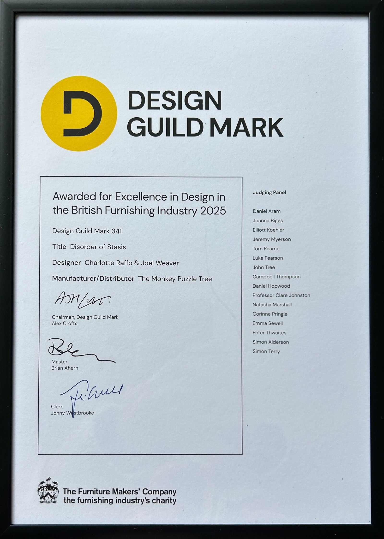 Design Guild Mark 2025 for The Monkey Puzzle Tree
