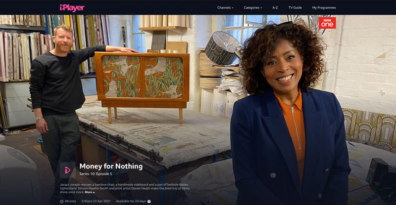 BBC1 Money for Nothing featuring How the Leopard got his Spots velvet