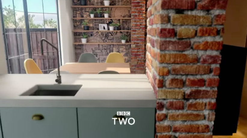 BBC2 Your Home Made Perfect trailer featuring Hit the North real cork wallpaper