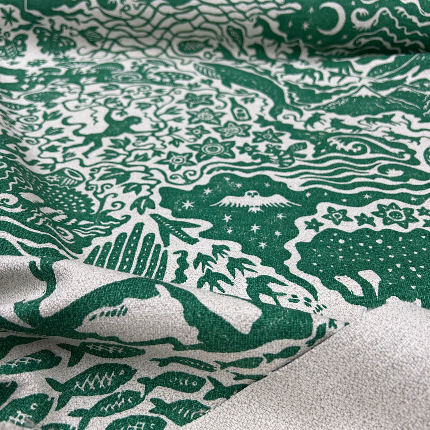 All Tomorrow's Futures Fabric - Seaweed Green