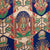 Red blue green and gold luxury African wallpaper