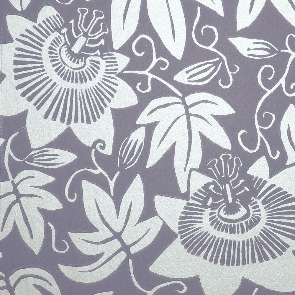 Lilac and Silver Passion Flower Lampshade