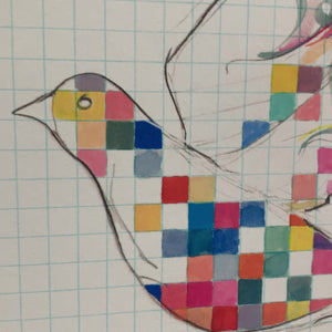 Watercolour birds wallpaper