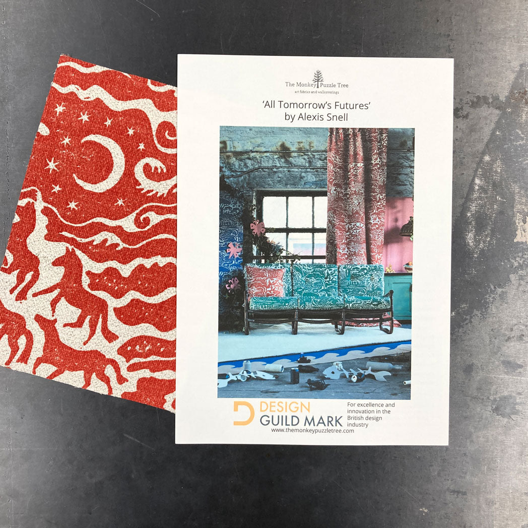 All Tomorrow's Futures Fabric - Lobster Orange