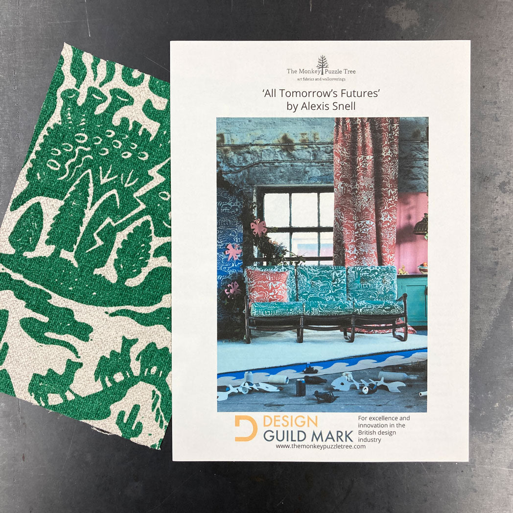 All Tomorrow's Futures Fabric - Seaweed Green