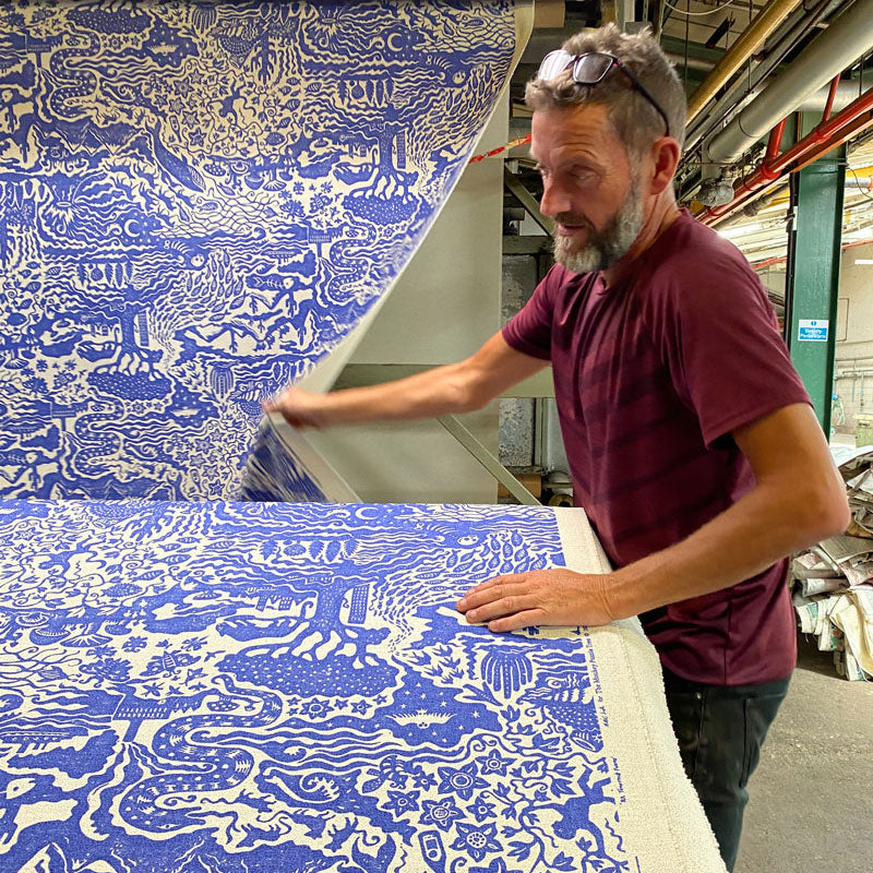 All Tomorrow's Futures Fabric - Ocean Blue