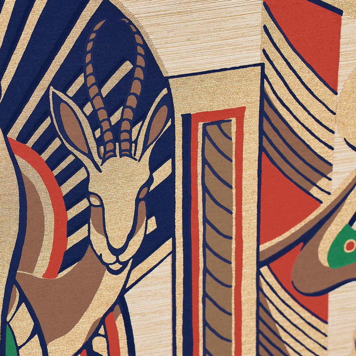 Blues Fantasia superwide textile wallcovering