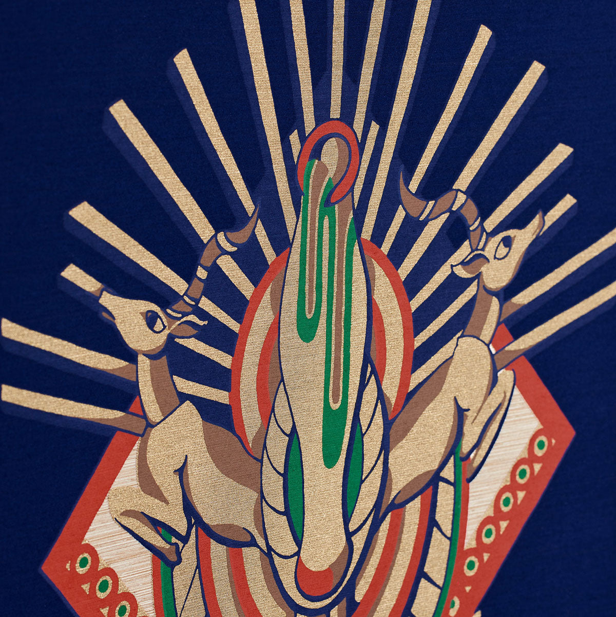 Blues Fantasia superwide textile wallcovering