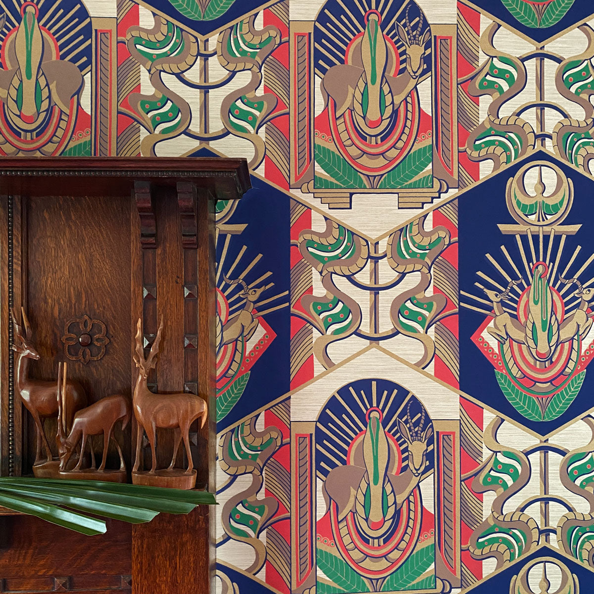 Blues Fantasia superwide textile wallcovering