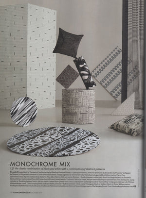 Elle Decoration featuring Between Certainty and Oblivion linen by The Monkey Puzzle Tree