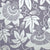 Lilac and silver Passion flower wallpaper by The Monkey Puzzle Tree table setting