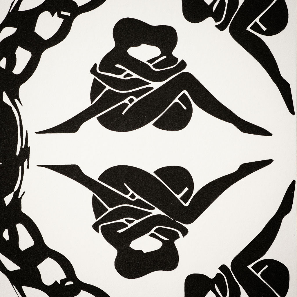 Maitrise wallpaper detail by Sarah Jane Palmer for The Monkey Puzzle Tree