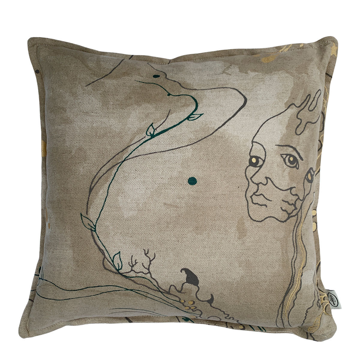 Large Metamorphosis Linen Union Cushion