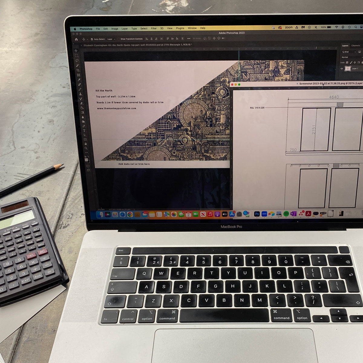 Hit the North Superwide Cork Wallpaper