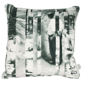 Between Certainty and Oblivion Linen Cushion by Joel Weaver for The Monkey Puzzle Tree