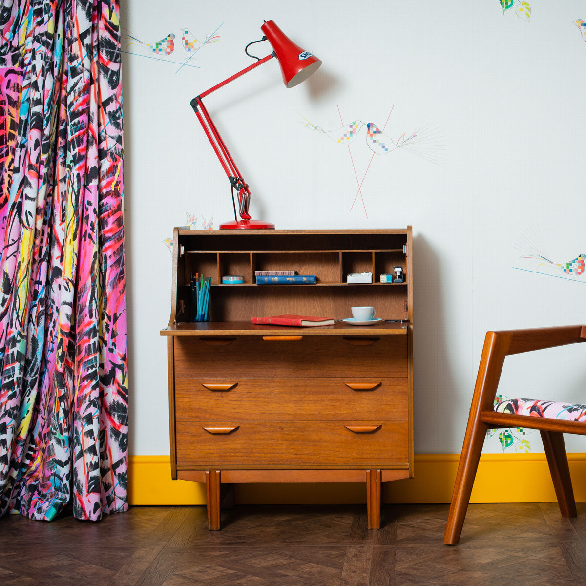 Rita does Jazz curtains with She Chose Science curtains