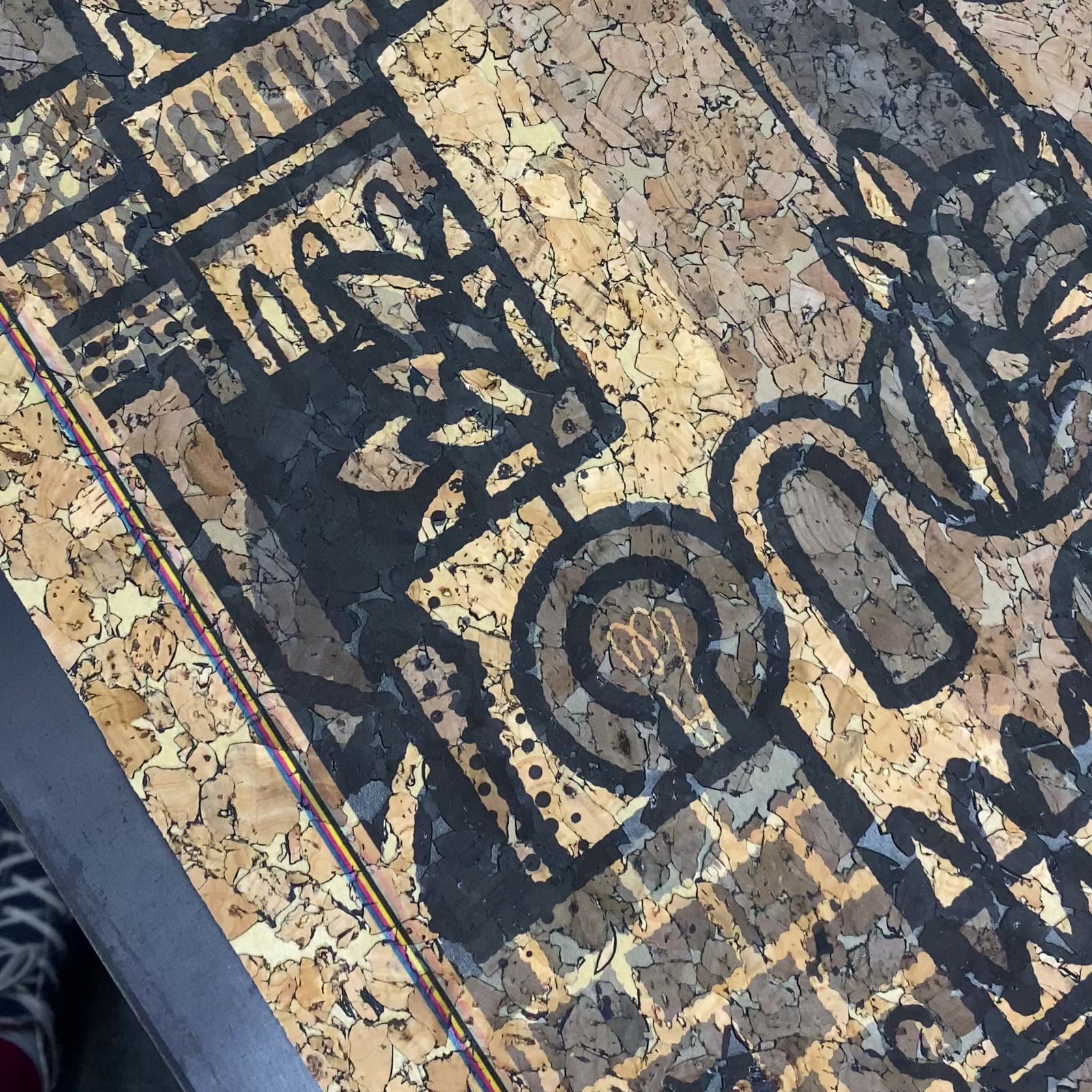 Printed cork wallpaper